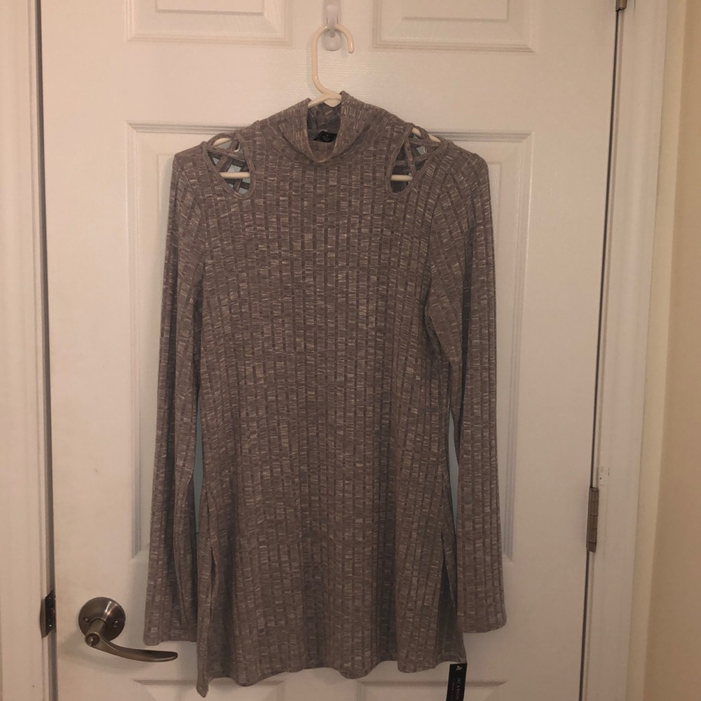 gray sweatshirt dress